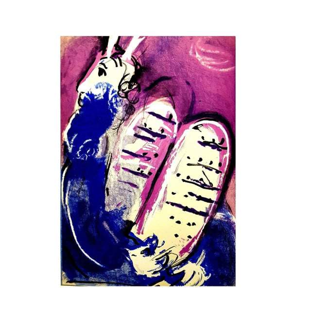 Marc Chagall - Moses with Tablets of Stone - Original Lithograph 1956 For Sale - Image 6 of 7