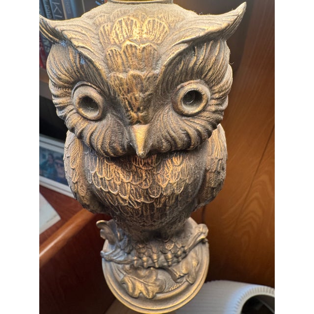 Brass Owl Sconce in Brass by Loevsky & Loevsky, Circa 1960s For Sale - Image 8 of 12