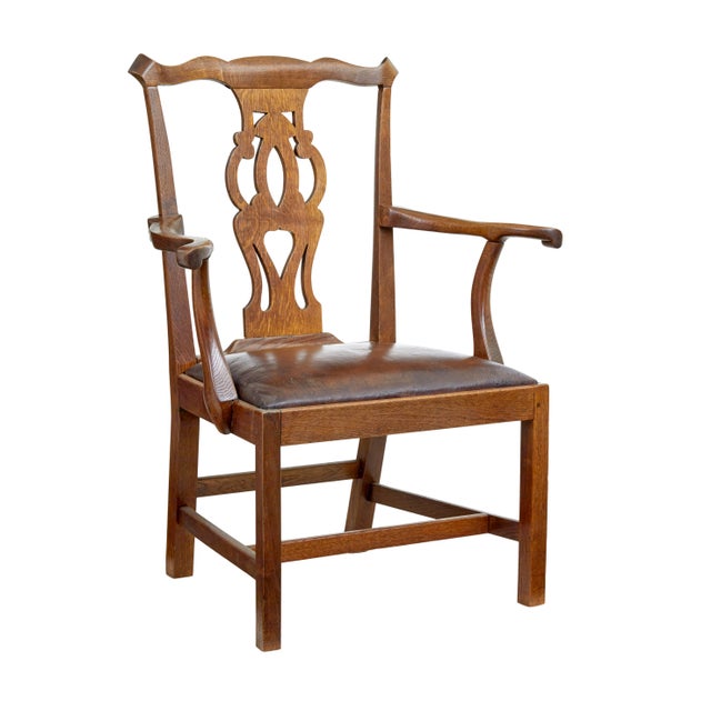 19th Century Shepherds Crook Oak Armchair, 1840s For Sale - Image 9 of 9