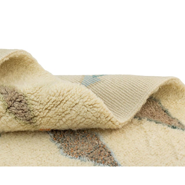 Tribal Berber Hand-Knotted Moroccan Wool Rug | 8'2" X 5'1" | One of a Kind For Sale - Image 3 of 12