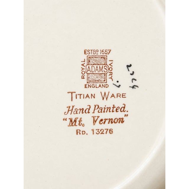 Antique Adams Royal Ivory Titian Ware 40-piece dinnerware set, made in England and hand painted. Each piece bears the...