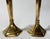 Large Vintage Tuliped Brass Candlestick Holder Pair For Sale - Image 4 of 4