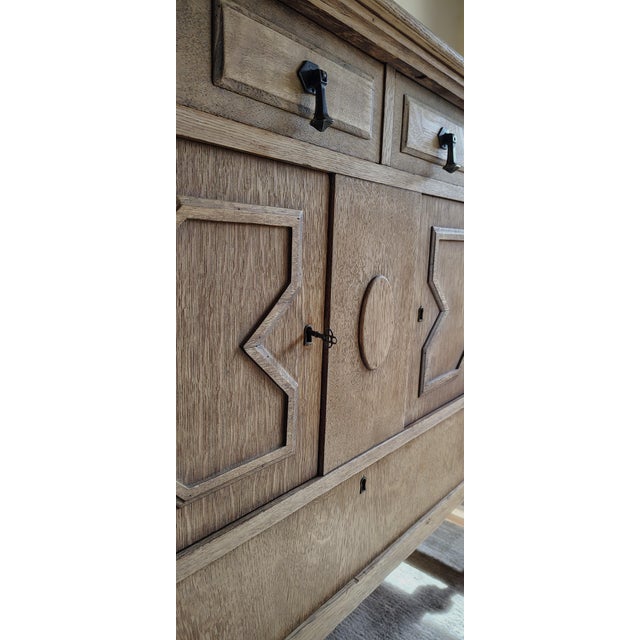 Early 1900s Architectural Natural Tiger Oak Statement Storage For Sale In Atlanta - Image 6 of 10