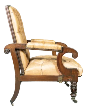 George IV Mahogany Reclining Library Armchair