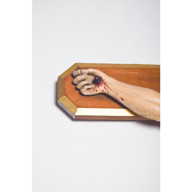 Mid 18th Century Large 18th-Century Wooden Crucifix For Sale - Image 5 of 11