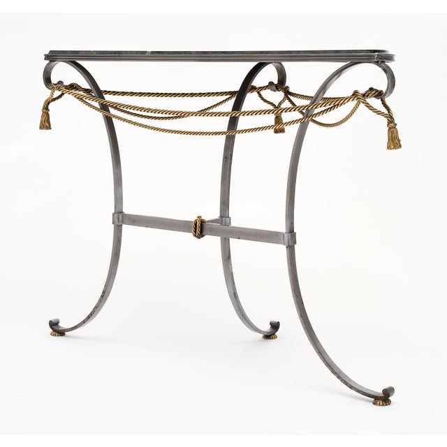 Vintage Console Table With Black Marble Top Chairish