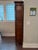 Shabby Chic Vintage French Provincial Walnut Vitrine Cabinet With Black Chicken Wire For Sale - Image 3 of 8