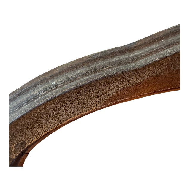 1900s Antique American Ogee-Top Wall Mirror, Original Glass For Sale