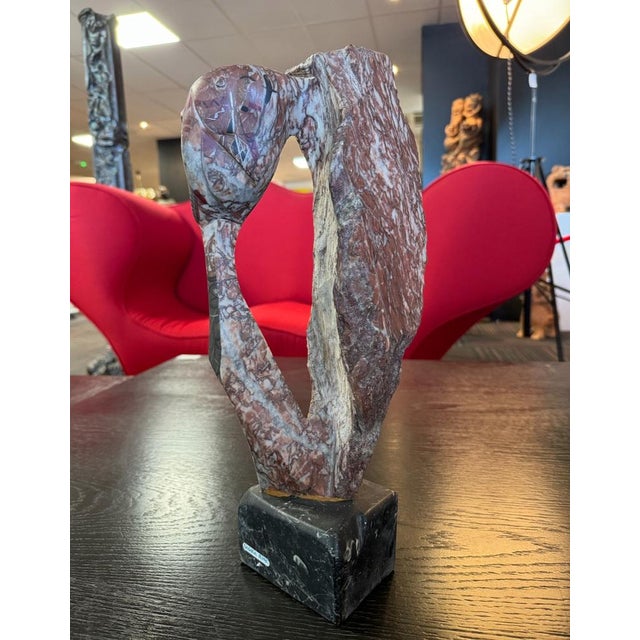 Black Zakaria Oenadi, Marble & Paint Sculpture For Sale - Image 8 of 9
