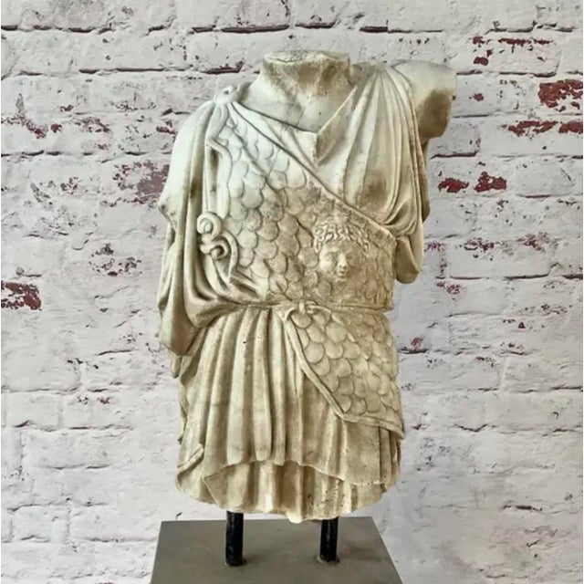 Greek Roman Marble Torso Sculpture on Iron Stand, 20th Century, Italy For Sale - Image 16 of 18