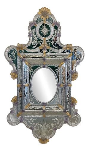 Large Murano Glass Mirror, 1960s