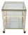 Mid-Century Modern Brass and Glass Trolley Table Gold Bar Cart For Sale