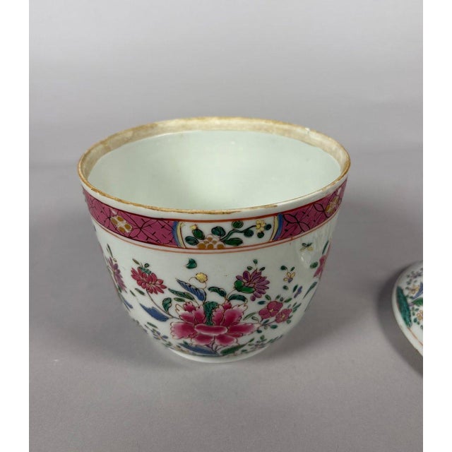 18th Century Porcelain bouillon cube - East India Company - 18th century - China - Famille Rose For Sale - Image 5 of 7