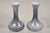 Vintage Mid Century Italian Modern Speckled Grey Glass Fluted Vases - a Pair For Sale - Image 10 of 11