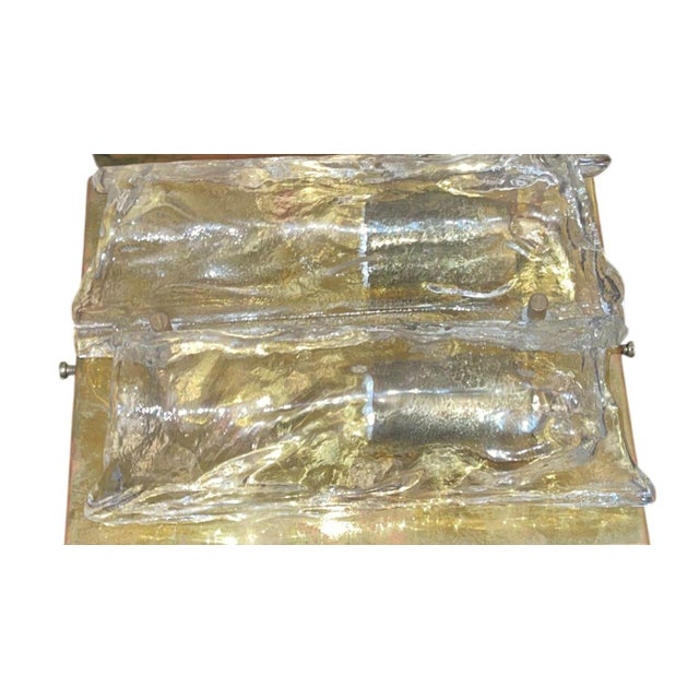 Pair Italian Murano Glass Sconces in Style of Toni Zuccheri for Mazzega, 1970's. For Sale In Los Angeles - Image 6 of 7