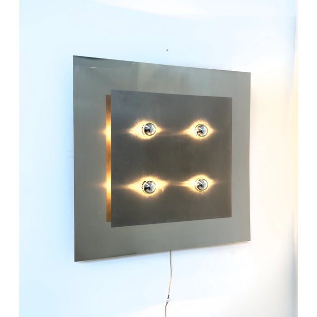 Postmodern Luminous Panel from Gianfranco Fini & Fabrizio, 1970s For Sale - Image 3 of 7