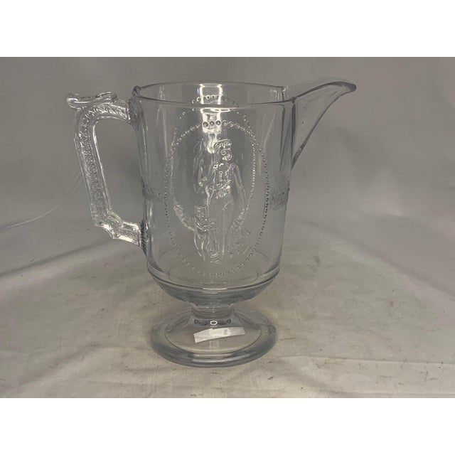 Late 19th Century EAPG Richards & Hartley Cupid and Venus Flint Glass No. 500 Pitcher c. 1874-1885 For Sale - Image 4 of 9