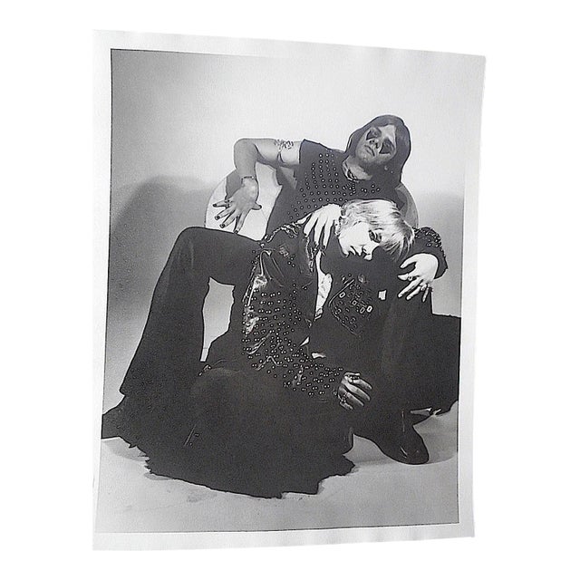 Original Mid Century Glossy Silver Gelatin Studio Photograph-Hippie Flower Power-8"x10"-1960's For Sale