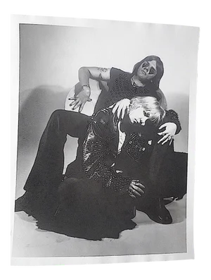 Original Mid Century Glossy Silver Gelatin Studio Photograph-Hippie Flower Power-8"x10"-1960's