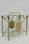 Vintage Italian Neoclassical Style Green Wrought Iron Book/Magazine Rack with Carved Wood Ball Form Finials and Shield &...