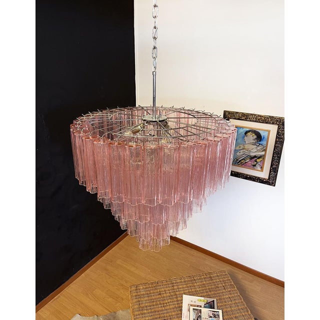 Large Vintage Murano Glass Tiered Chandelier, 1990s For Sale - Image 14 of 18