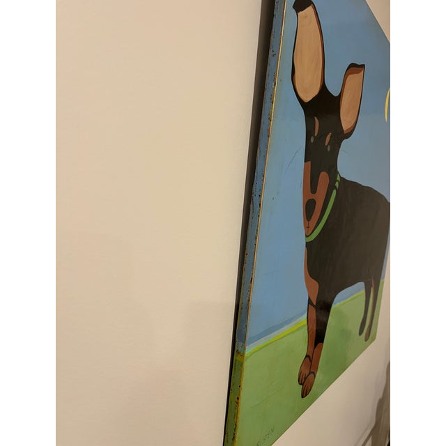 This is a darling painting of “Dunder” by Cate Christen Waung. It was painted as a gift for a gal that had a puppy named...