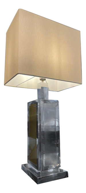 Steel and Brass Table Lamp, 1970s