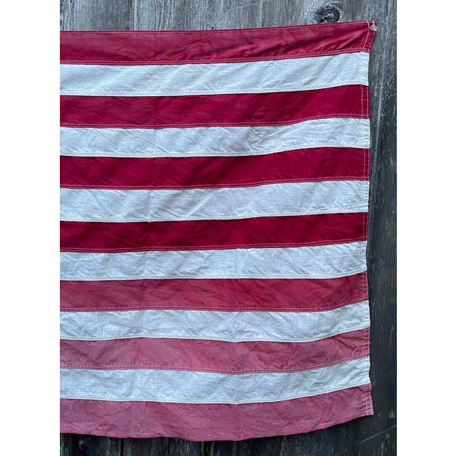 1970s Real Vintage Betsy Ross American Revolutionary Flag 13 Stars Cotton 1976 With Beautiful Naturally Faded Patina and Wear. 3x5 For Sale - Image 5 of 8