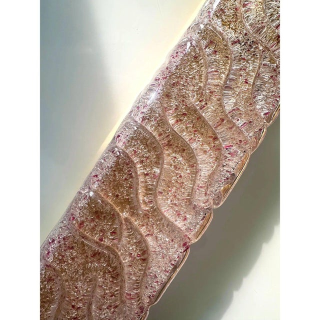 Gold Italian Gold Wall Sconces with Pink-Amethyst Graniglia Murano Glass by Simoeng for Simoeng, Set of 2 For Sale - Image 8 of 9