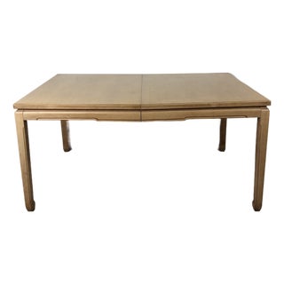 Mid Century Modern Blonde Dining Table With 3 Leafs For Sale