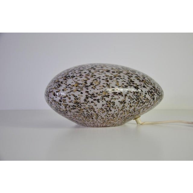 Stone Shaped Glass Table Lamp, Germany, 1970s For Sale - Image 6 of 14