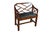 This distinctive diminutive open-arm accent chair or bench features a bold, tortoiseshell faux-painted finish over its...