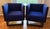 Josef Hoffman Cabinet / Club Chairs, Pair Designed in 1903, these were produced in the late 1980's Original upholstery,...