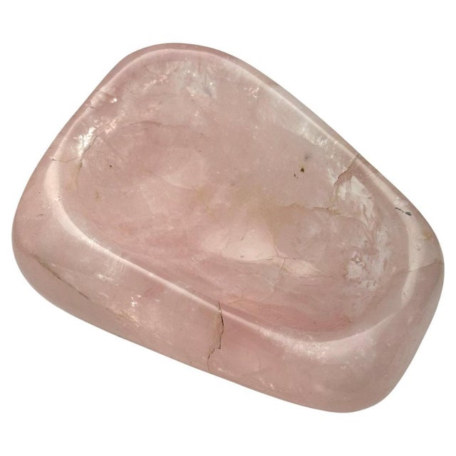 Rose Quartz Polished Freeform Bowl, Brazil, 1970s For Sale - Image 10 of 10