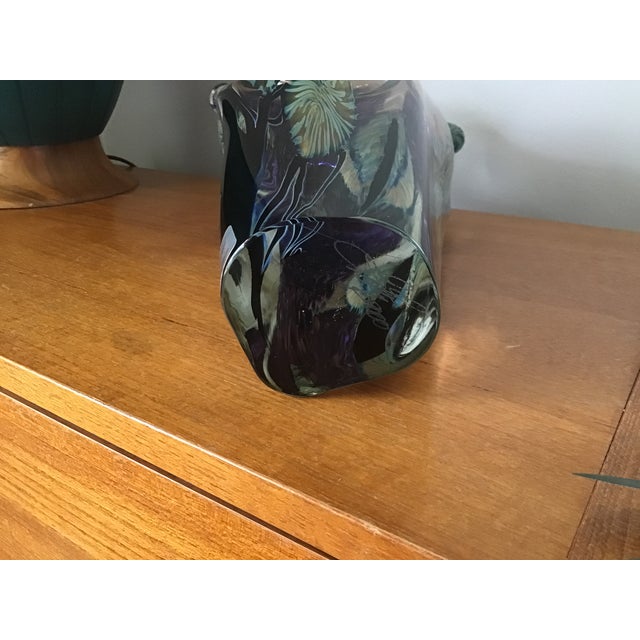 2000s Signed David Lotton Art Glass Vase For Sale - Image 10 of 12