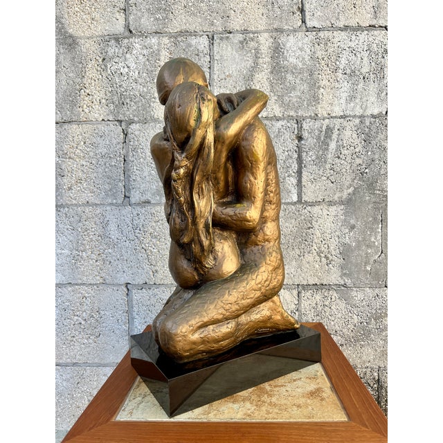 1960s 1960's Austin Production "Loving Touch" Signed Brutalist Sculpture.Signed by the Artist. For Sale - Image 5 of 18