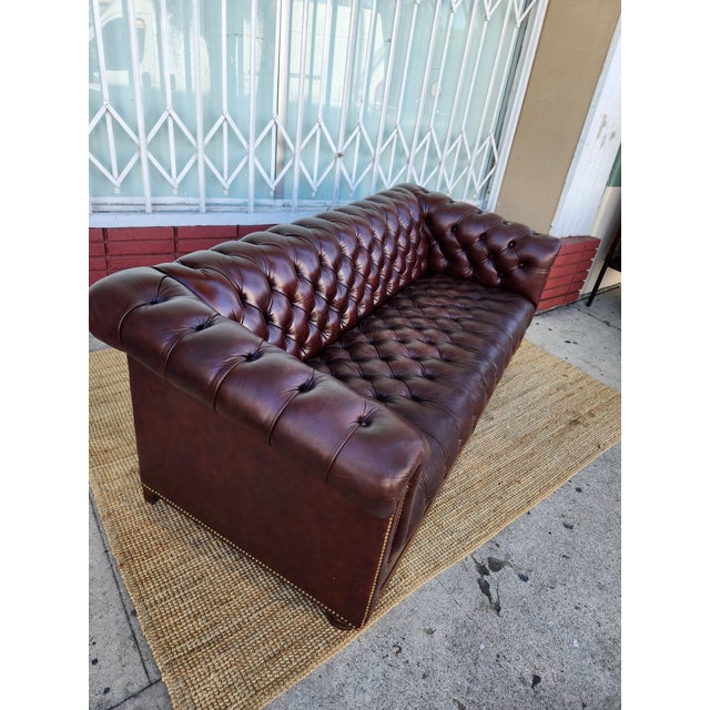 1960s Vintage Chesterfield Loveseat For Sale - Image 5 of 7