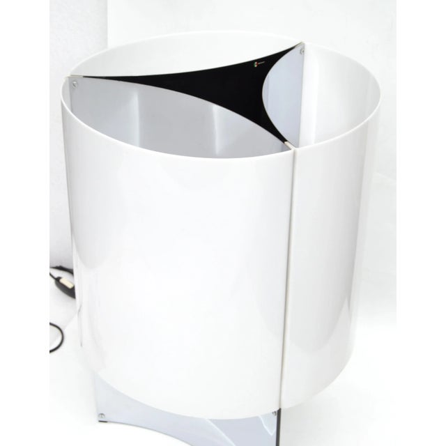 Metal 1965 Arteluce Large Chrome & Acrylic Table Lamp by Massimo Vignelli Italy For Sale - Image 7 of 13