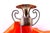 Silver Candlestick with Handles, Lilac Glass Core and Smooth Circular Base For Sale - Image 4 of 7