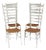 Vintage Italian Gio Ponti Style Ladderback Chairs, Set of 4 For Sale