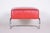 Bauhaus Modern Tubular Stool in Red Leather and Chrome-Plated Steel from Slezák, 1930s For Sale - Image 3 of 7
