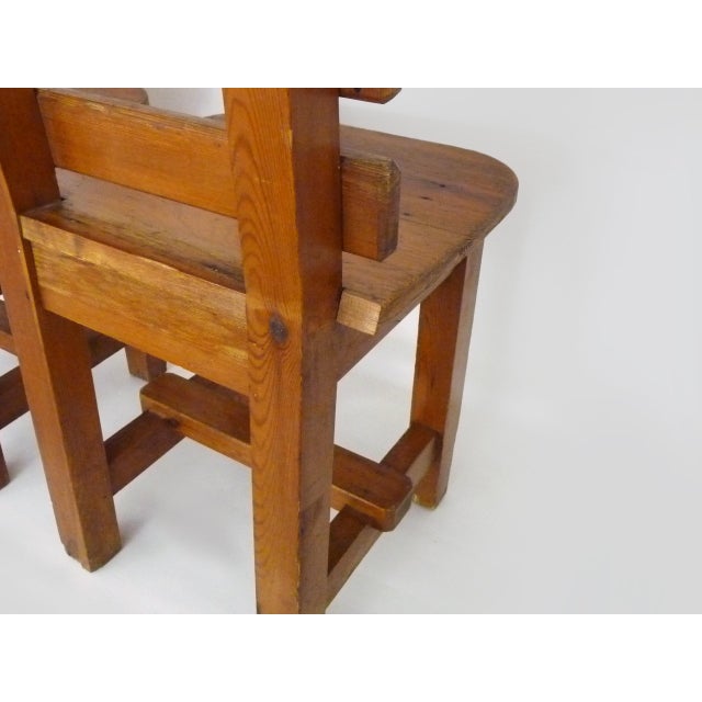 Wood Vintage Oak Chairs, 1970s, Set of 2 For Sale - Image 7 of 10