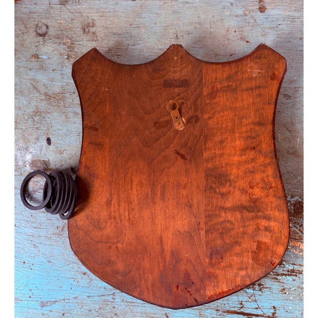 Wood Vintage Wooden Shield Ring-Toss - Hoopla Game for Rec Room Wall For Sale - Image 7 of 10