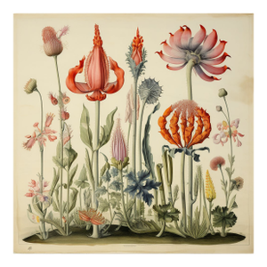 Antique Botanical Garden Study - Natural History Fine Art Print