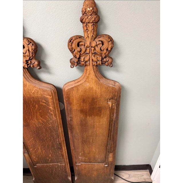 Item Specifics: * Type: Antique Architectural Salvage Panels / Church Pew End Caps * Quantity: Matched Pair (2 Panels...