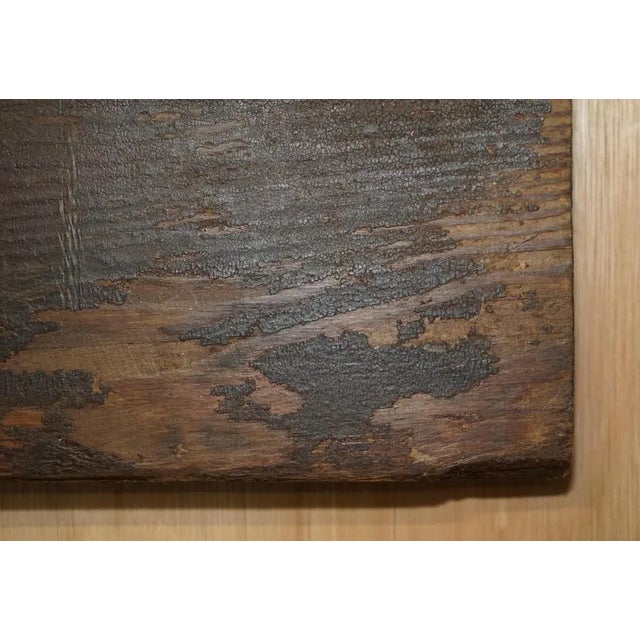 Wood Large Antique Amsterdam Hand Carved Wood Sign in Original Paint For Sale - Image 7 of 13