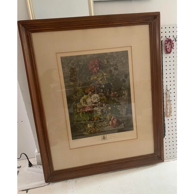 Printmaking Materials "A Flower Piece in the Cabinet at Houghton" Original Print by Richard Earlom For Sale - Image 7 of 8