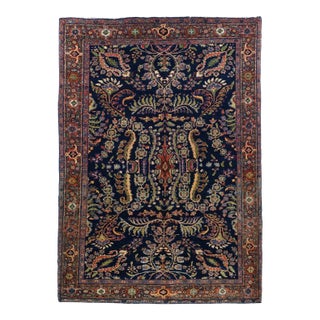 Antique Mohajeran Sarouk Rug 4'5'' x 6'8'' For Sale