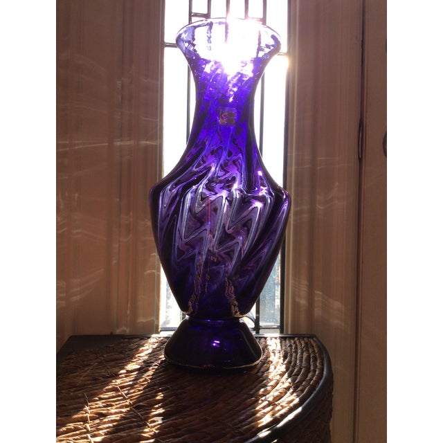 1990’s Vintage Blenko Violet Vase Chairish