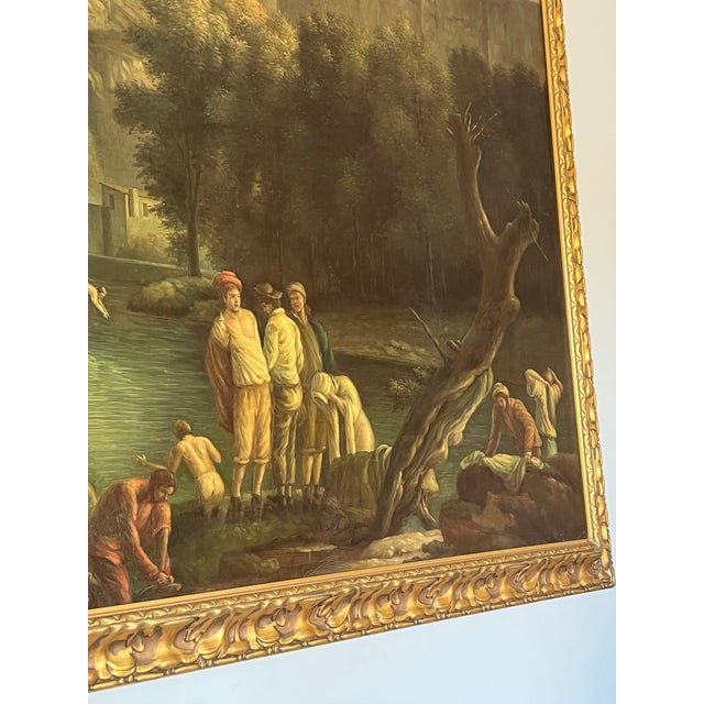 Italian Oil on Canvas Late 20th Century “The Falls at Tívoli“ Italian Landscape Painting, Unsigned. For Sale - Image 3 of 11